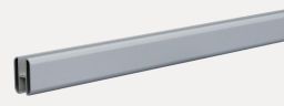 GroJa Premo H-Profil, 180 cm lang - silbergrau