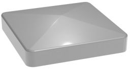 GroJa Alu-Steck Pfostenkappe, 7 x 7 cm - silbergrau