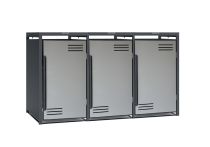 Growi Mülltonnenbox für Mülltonnen 60 | 80 | 120 | 240 Liter - 3er Mülltonnenbox