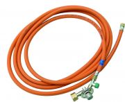 Grün Propan Hochdruck Gasschlauch mit 4 bar Mitteldruckregler und Schlauchbruchsicherung