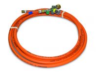 Grün Propan Hochdruck Gasschlauch 6,3x5 mm mit Regler und SBS