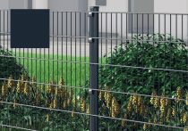 Hadra Doppelstabmattenzaun Komplettset Anthrazit - Elemente 2,5 m breit - incl. Pfosten und Befestigungen