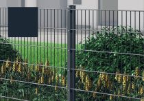 Hadra Doppelstabmattenzaun Komplettset Anthrazit - Elemente 2,5 m breit - incl. Pfosten und Befestigungen