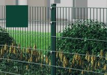 Hadra Doppelstabmattenzaun Komplettset Grün - Elemente 2,5 m breit - incl. Pfosten und Befestigungen