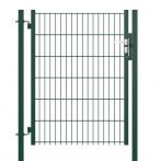 Hadra Drehflügeltor für Doppelstabmatten SMALL, 1-flügelig, Grün für Zaunhöhe: 83 cm