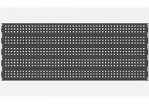 Hadra Zaunpaneel gerillt aus verzinktem Feinblech, Lochblech - Element 1350 mm breit, Paneelhöhe 200 mm - incl. seitlicher Alu-Rahmen und Schrauben - Anthrazit