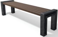 hanit® Recyclingkunststoff Bank Hyde Park ohne Lehne