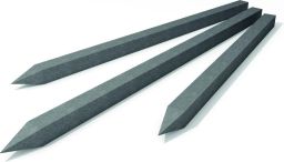 hanit® Recyclingkunststoff Vierkantpfosten grau, mit Spitze