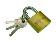 HaWe Zylinder-Vorhangschloss Messing