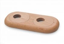 Haro Doppelheizkörperrosette Eiche Innendurchmesser 19mm, Art. Nr.: 405162