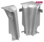 Haro Innenecke silber Kunststoff für Sockelleiste 19x58mm (2 Stück/Pack), Art. Nr.: 407124