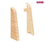 Haro Endkappe Ahorn Kunststoff für Sockelleiste 19x58mm (2 Stück/Pack), Art. Nr.: 407155