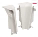 Haro Innenecke weiß Kunststoff für Stecksockelleiste 19x58mm (2 Stück/Pack), Art. Nr.: 409240