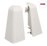 Haro Außenecke weiß Kunststoff für Stecksockelleiste 19x58mm (2 Stück/Pack), Art. Nr.: 409241