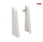 Haro Endkappe weiß Kunststoff für Stecksockelleiste 19x58mm (2 Stück/Pack), Art. Nr.: 409243