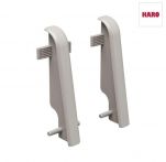 Haro Zwischenstück Grau Kunststoff für Stecksockelleiste 19x58mm (2 Stück/Pack), Art. Nr.: 409278