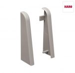Haro Endkappe grau Kunststoff für Stecksockelleiste 19x58mm (2 Stück/Pack), Art. Nr.: 409279