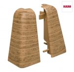 Haro Außenecke Eiche dunkel Kunststoff für Stecksockelleiste 19x58mm (2 Stück/Pack), Art. Nr.: 409281