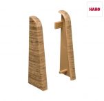 Haro Endkappe Eiche dunkel Kunststoff für Stecksockelleiste 19x58mm (2 Stück/Pack), Art. Nr.: 409283