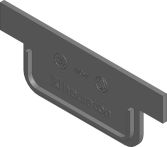 Hauraton RECYFIX PRO 100 Stirnwand geschlossen PE-PP, Typ 75