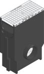 Hauraton RECYFIX PLUS 200 Einlaufkasten 500x247x735 mm mit Gitterrost MW 30/30 - Edelstahl