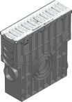 Hauraton RECYFIX PRO 100 Einlaufkasten mit Doppelstegrost SW 80/40 mm - Edelstahl 500x160x504 mm