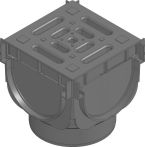 Hauraton TOP X Universalkasten komplett, Anschluss DN/OD 110 - Schwarz