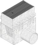 Hauraton RECYFIX MONOTEC 200 Einlaufkasten 510x260x497 mm mit verzinktem Eimer