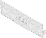 Hauraton DACHFIX STEEL 155 Stirnwand geschlossen - Stahl verzinkt - 155x45 mm