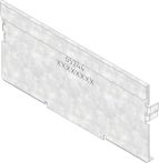 Hauraton DACHFIX STEEL 155 Stirnwand geschlossen - Stahl verzinkt - 155x75 mm