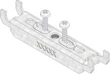 Hauraton DACHFIX STEEL 115 Knebelset inkl. Schraube für Gitterrost - Stahl verzinkt