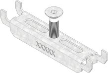 Hauraton DACHFIX STEEL 115 Knebelset inkl. Schraube für Loschrost & Stegrost - Stahl verzinkt