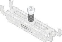 Hauraton DACHFIX STEEL 115 Knebelset inkl. Schraube für Längsstabrost - Stahl verzinkt