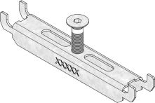 Hauraton DACHFIX STEEL 135 Knebelset inkl. Schraube für Lochrost - Stahl verzinkt