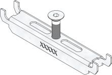 Hauraton DACHFIX STEEL 135 Knebelset inkl. Schraube für Lochrost - Edelstahl