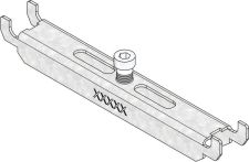 Hauraton DACHFIX STEEL 155 Knebelset inkl. Schraube für Längsstabrost - Stahl verzinkt