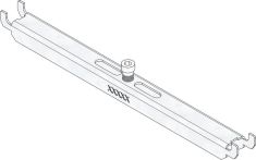 Hauraton DACHFIX STEEL 255 Knebelset inkl. Schraube für Längsstabrost - Edelstahl