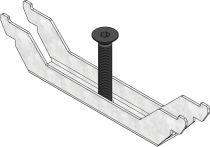 Hauraton DACHFIX STEEL 155 Knebelset inkl. Schraube für FIBRETEC - Stahl verzinkt