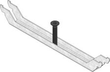 Hauraton DACHFIX STEEL 255 Knebelset inkl. Schraube für FIBRETEC - Stahl verzinkt