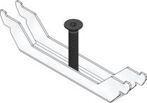 Hauraton DACHFIX STEEL 155 Knebelset inkl. Schraube für FIBRETEC - Edelstahl