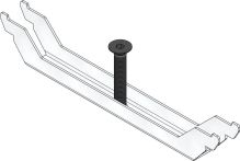 Hauraton DACHFIX STEEL 205 Knebelset inkl. Schraube für FIBRETEC - Edelstahl