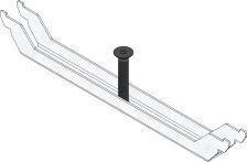 Hauraton DACHFIX STEEL 255 Knebelset inkl. Schraube für FIBRETEC - Edelstahl