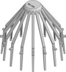 Hauraton DACHFIX STEEL Laubfangkorb für Schraubstutzen für Schraubstutzen DN 100 - Grau