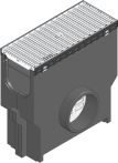 Hauraton RECYFIX PRO 150 Einlaufkasten mit Gitterrost MW 30/10 - Edelstahl 500x212x518 mm