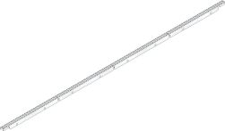 Hauraton Schlitzrinne FLAT 100 Schmutzfangeinlage Quadratlochung für Typ 150/180 - 1 m Länge - Edelstahl