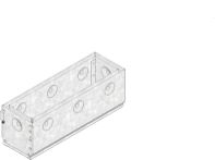 Hauraton FASERFIX KS Revisionsaufsatz SW 12 mm asymmetrisch - Stahl verzinkt - 500x163x181 mm