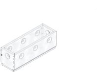 Hauraton FASERFIX KS Revisionsaufsatz SW 12 mm asymmetrisch - Edelstahl - 500x163x181 mm