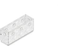 Hauraton FASERFIX KS Revisionsaufsatz SW 14 mm asymmetrisch - Stahl verzinkt - 500x163x222 mm