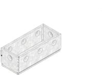 Hauraton FASERFIX KS Revisionsaufsatz SW 12 mm asymmetrisch - Stahl verzinkt - 500x213x181 mm