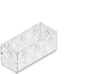 Hauraton FASERFIX KS Revisionsaufsatz SW 14 mm asymmetrisch - Stahl verzinkt - 500x213x222 mm